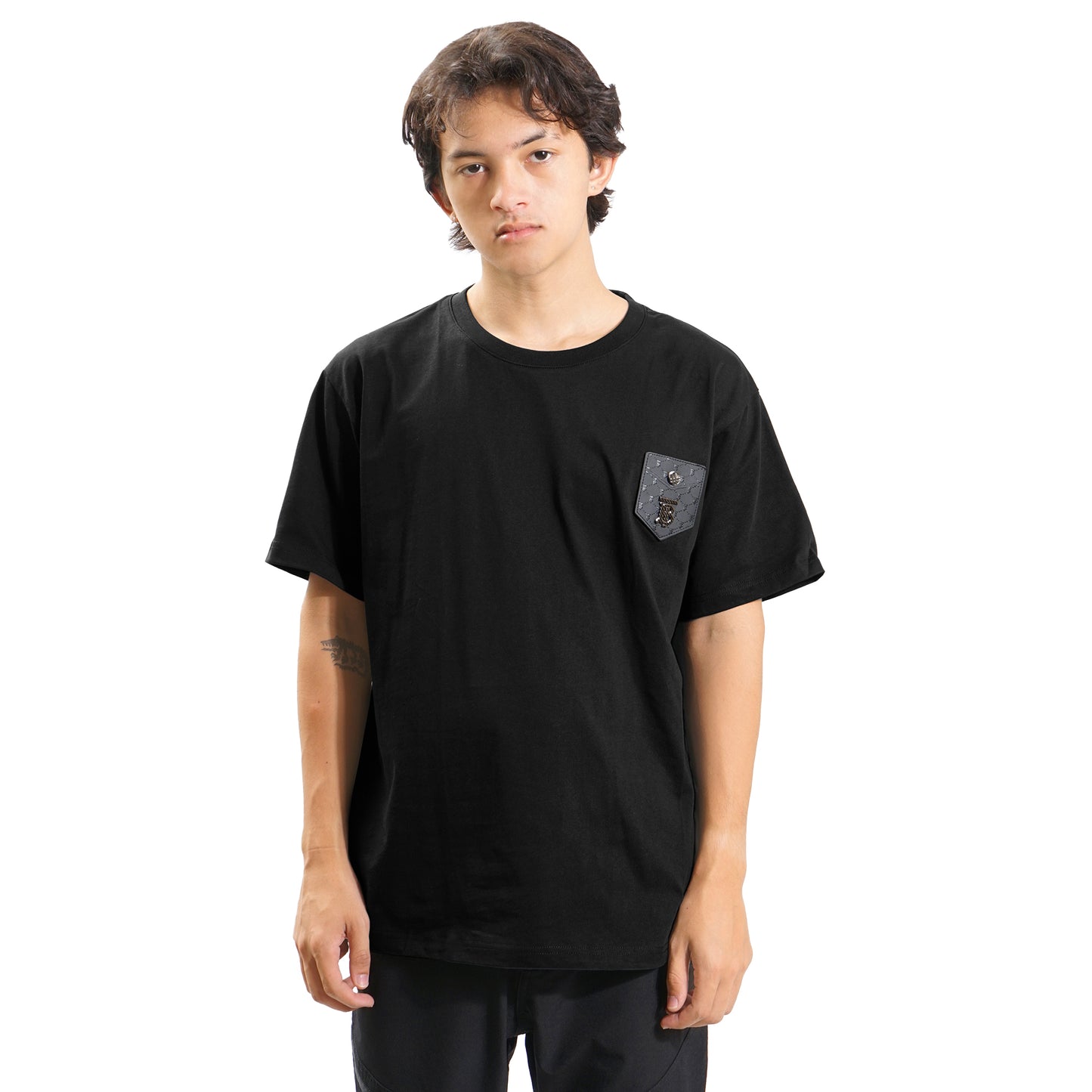 BRBRY Monogram Patch Metal Logo T-Shirt