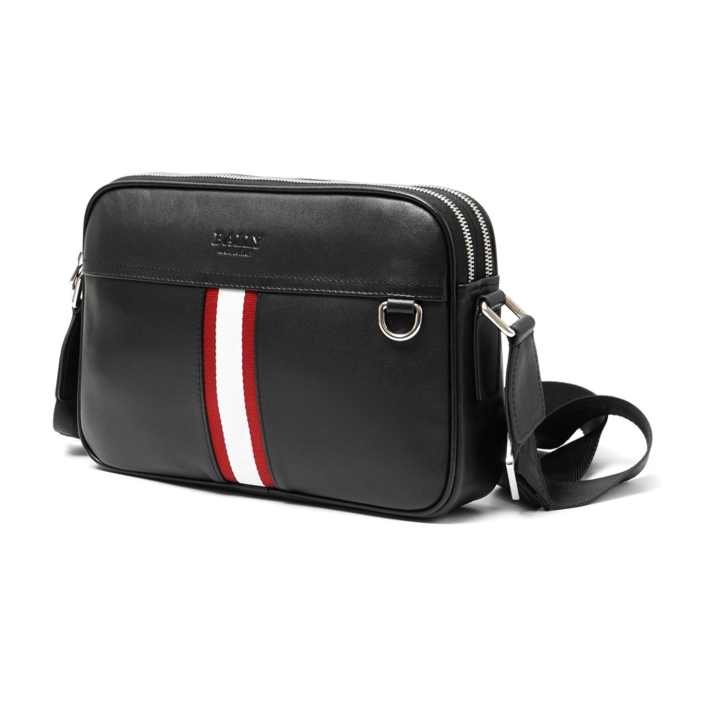 Bally Embossed Logo Leather Crossbody Bag