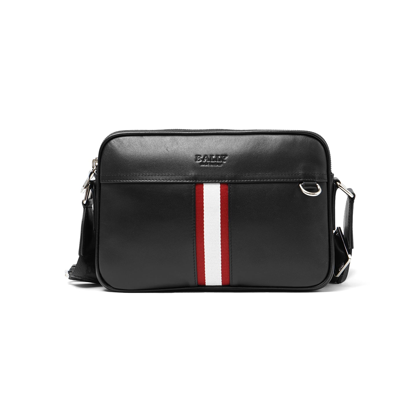 Bally Embossed Logo Leather Crossbody Bag