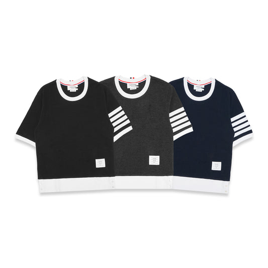 TBN Classic White Collar Pique T-Shirt