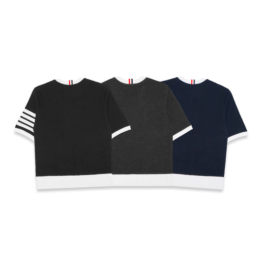 TBN Classic White Collar Pique T-Shirt