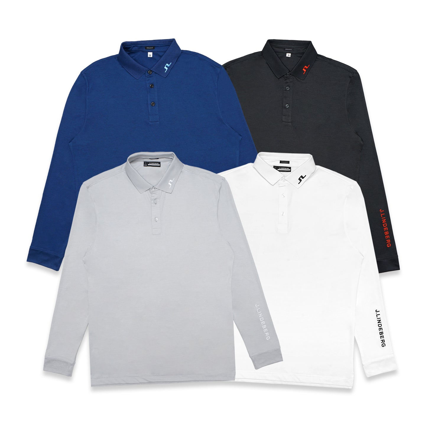 J.Lindeberg Golf Tour Tech Long Sleeve Polo Shirt