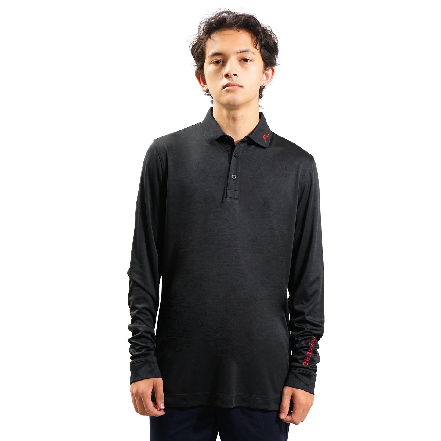 J.Lindeberg Golf Tour Tech Long Sleeve Polo Shirt