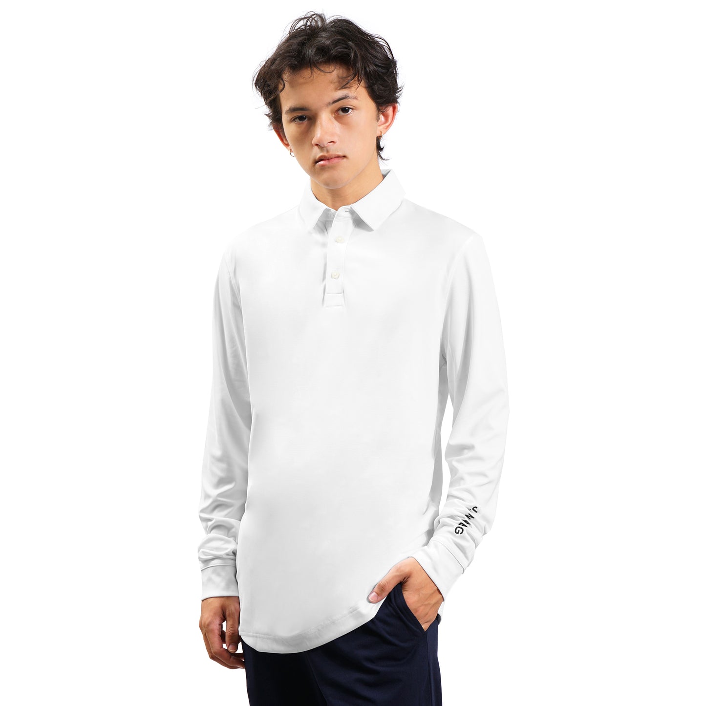 J.Lindeberg Golf Basic Tour Tech Long Sleeve Polo Shirt