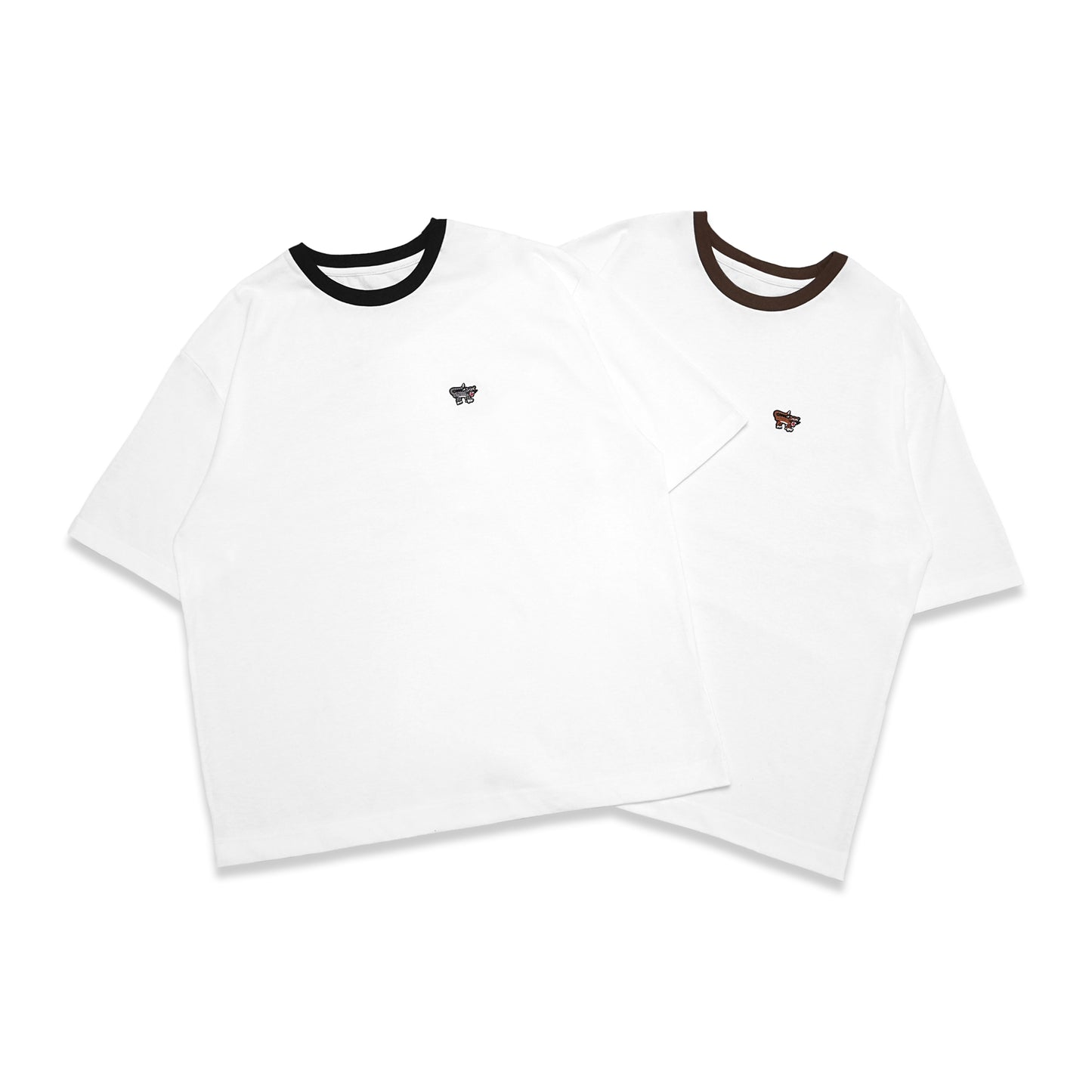 Penneys Contrast-Color Collar T-Shirt