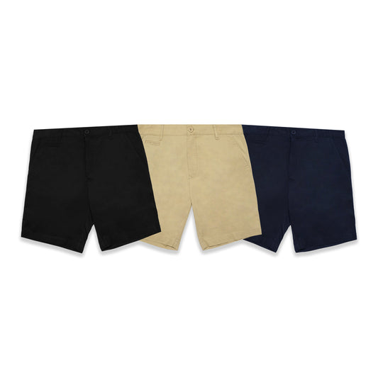 BRBRY Leather Patch Cotton Shorts