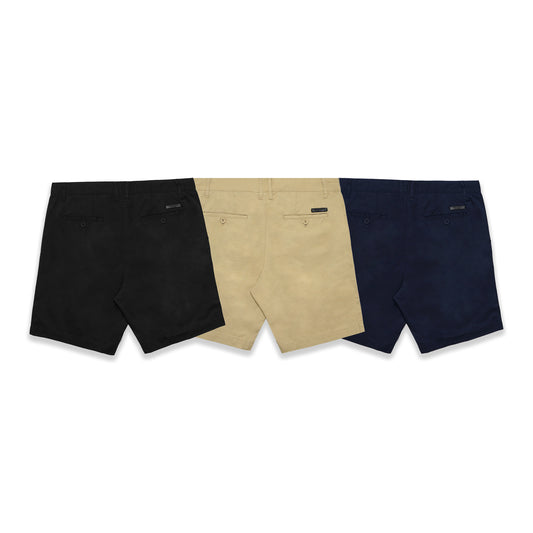 BRBRY Leather Patch Cotton Shorts