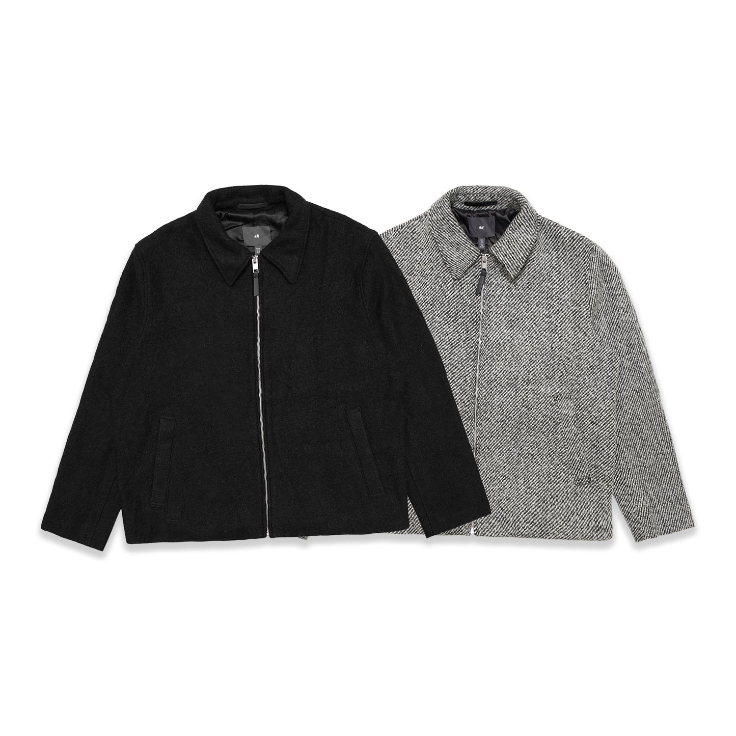 H&M Zip Up Wool-Blend Jacket