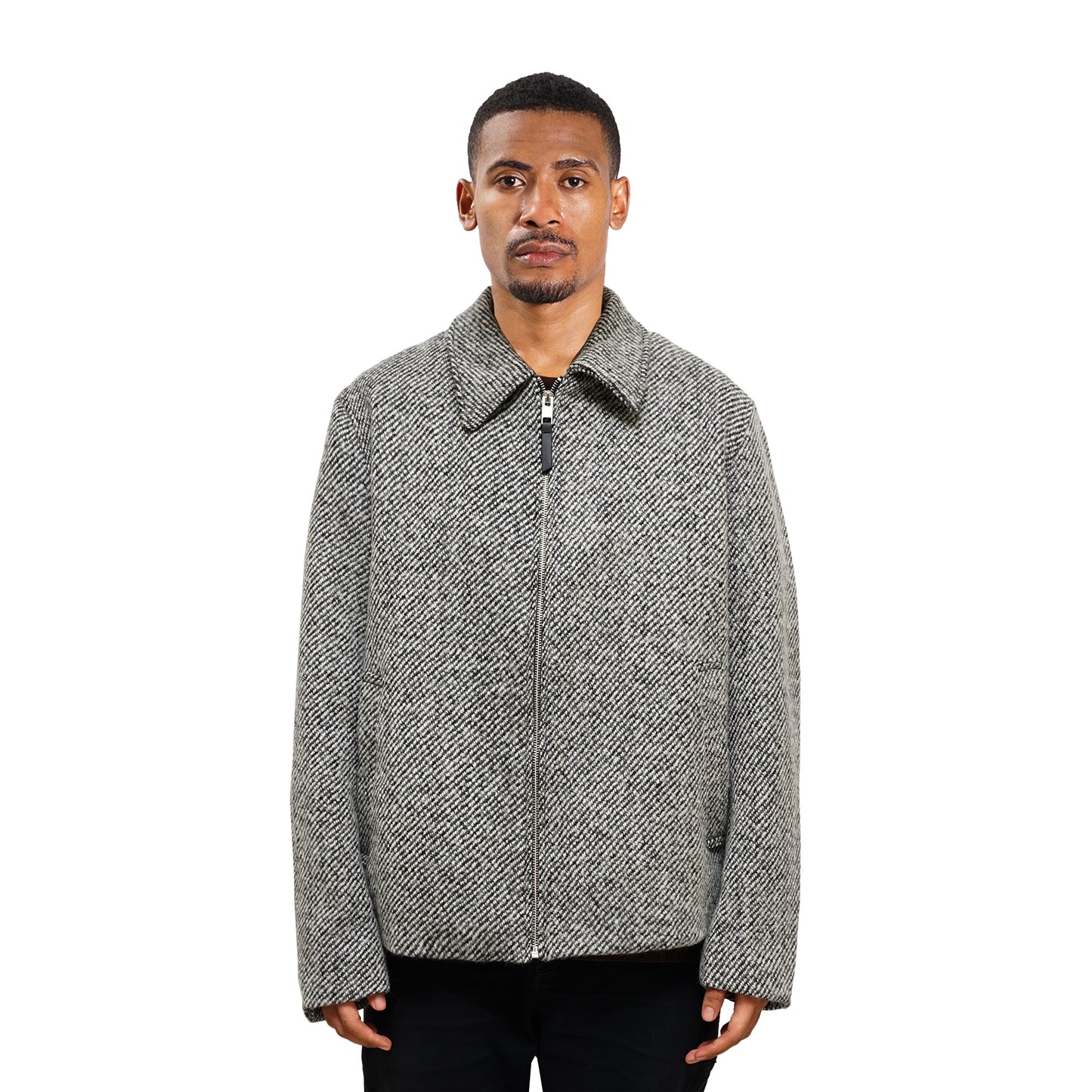 H&M Zip Up Wool-Blend Jacket