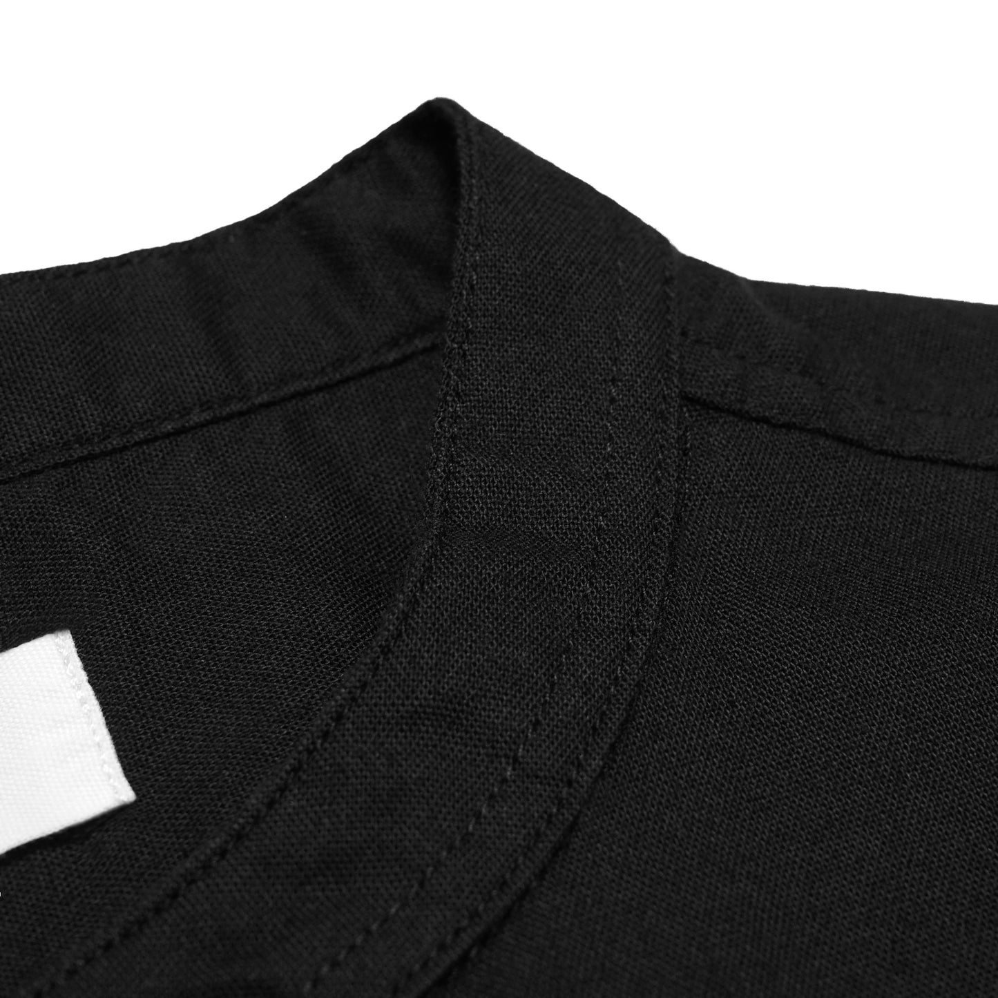 FOLX Stand Collar Oxford Short Sleeve Shirt