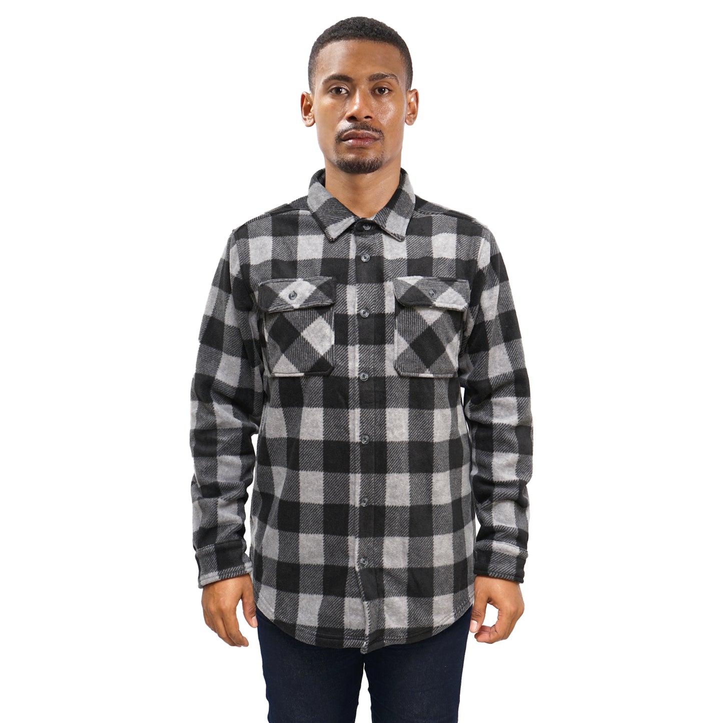 Lee Checkered Double Pockets Fleece Jacket