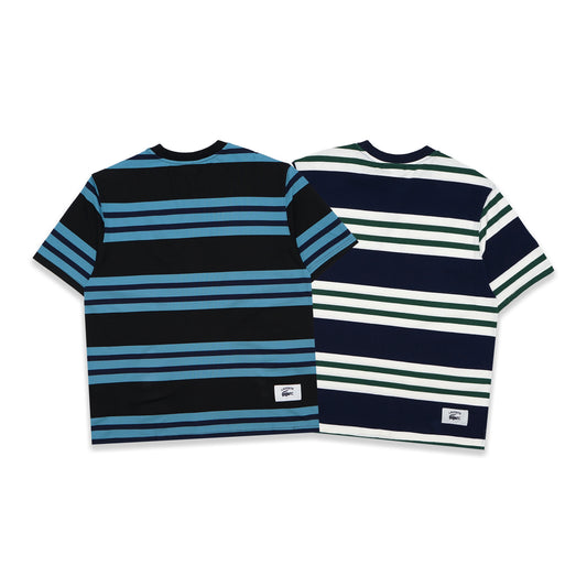 LCST Contrasting Color Stripes Pique T-Shirt