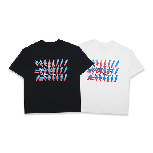 MM Printed Tape Number Logo Graphic T-Shirt