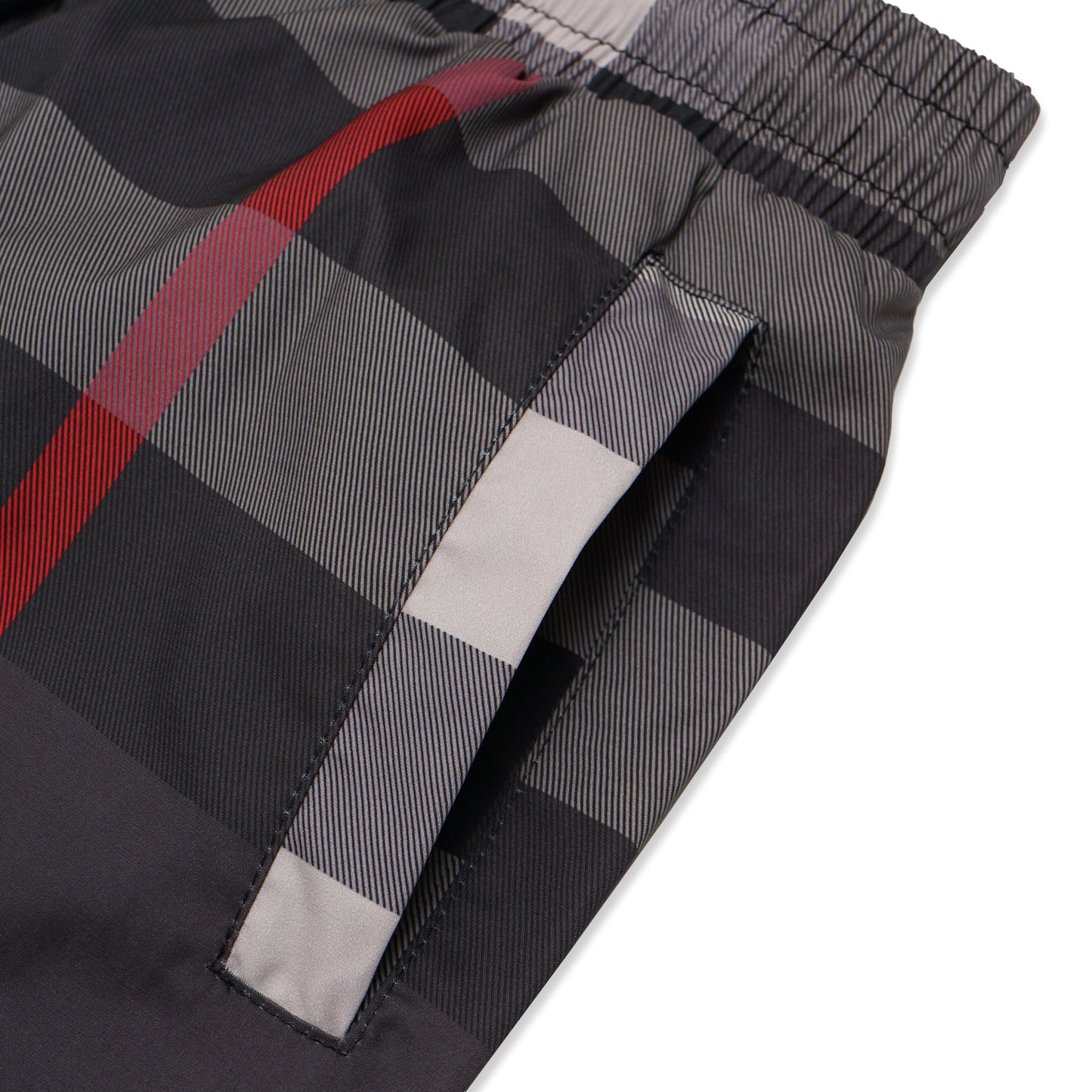 BRBRY Big Checkered Polyester Shorts