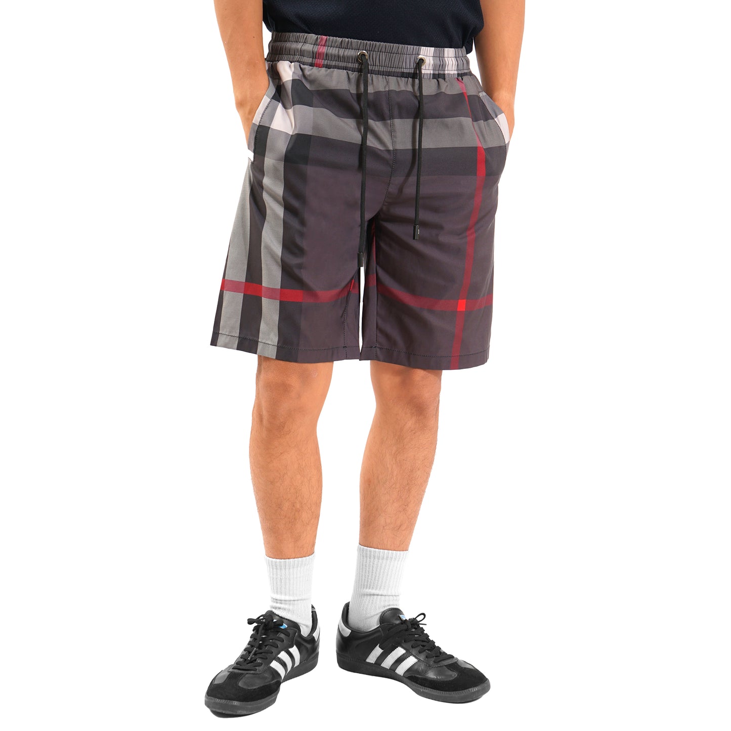BRBRY Big Checkered Polyester Shorts
