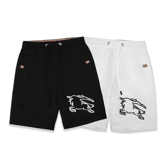 BRBRY Outline Equestrian Polyester Shorts
