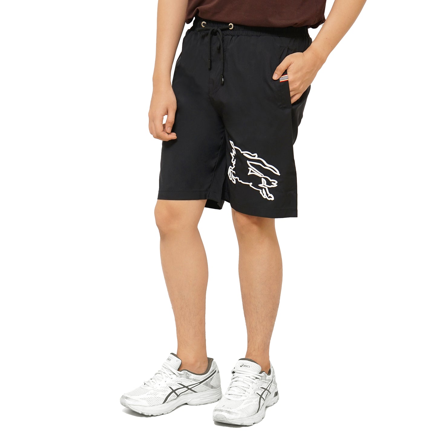 BRBRY Outline Equestrian Polyester Shorts
