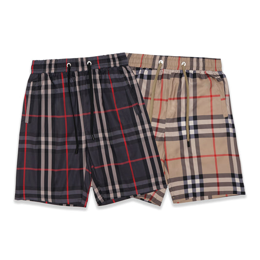 BRBRY Classic Checkered Polyester Shorts