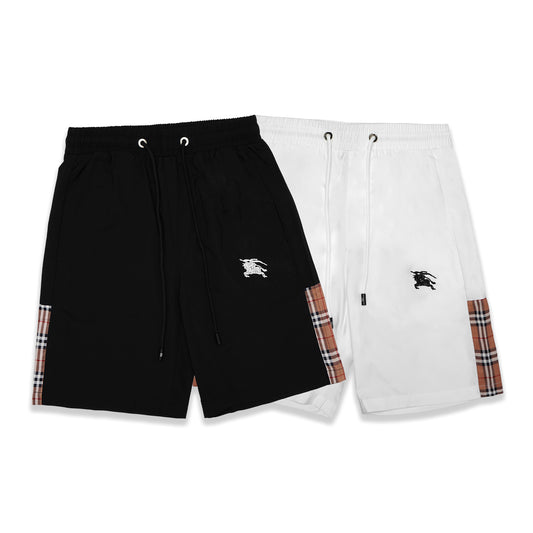 BRBRY Side Checkered Polyester Shorts