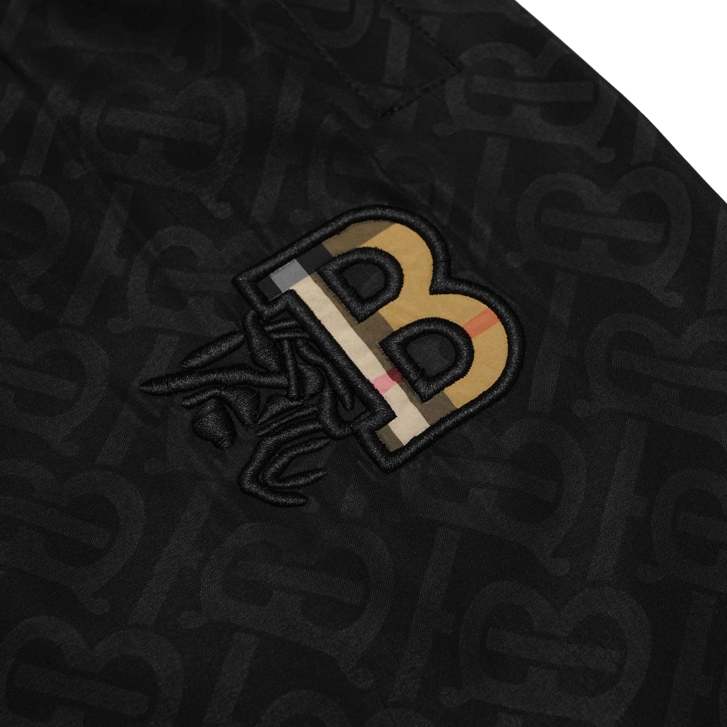 BRBRY Horse Logo Patterned Polyester Shorts