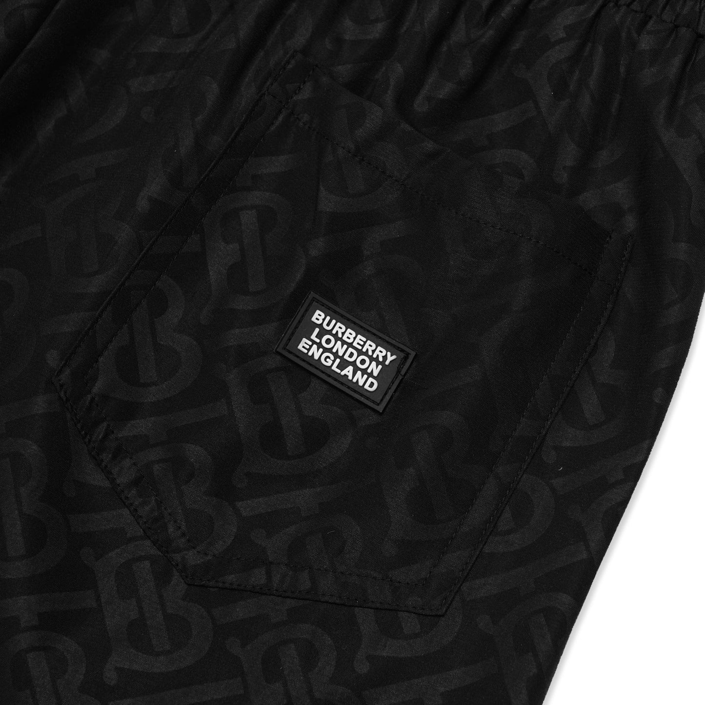 BRBRY Horse Logo Patterned Polyester Shorts