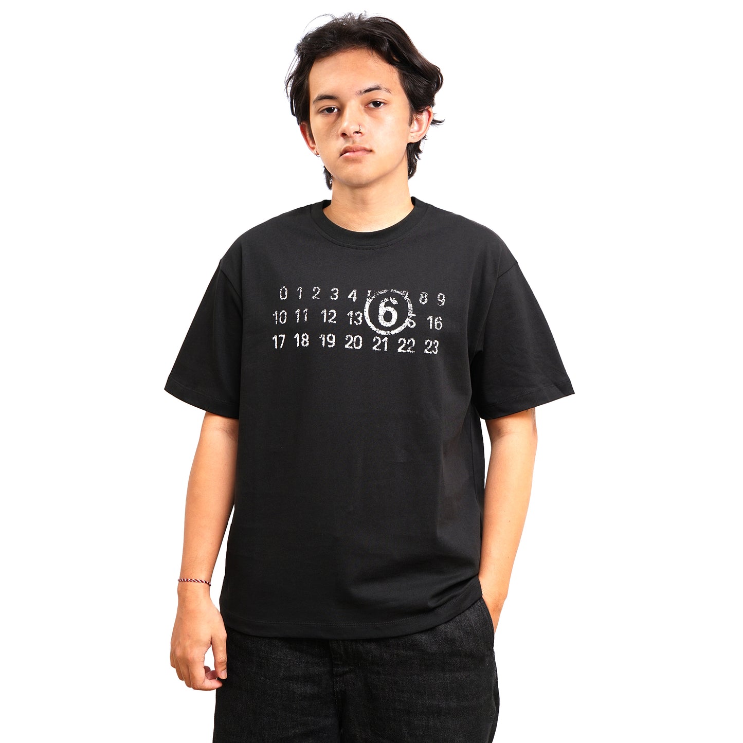 MM6 by MM Printed Distressed Numeric T-Shirt