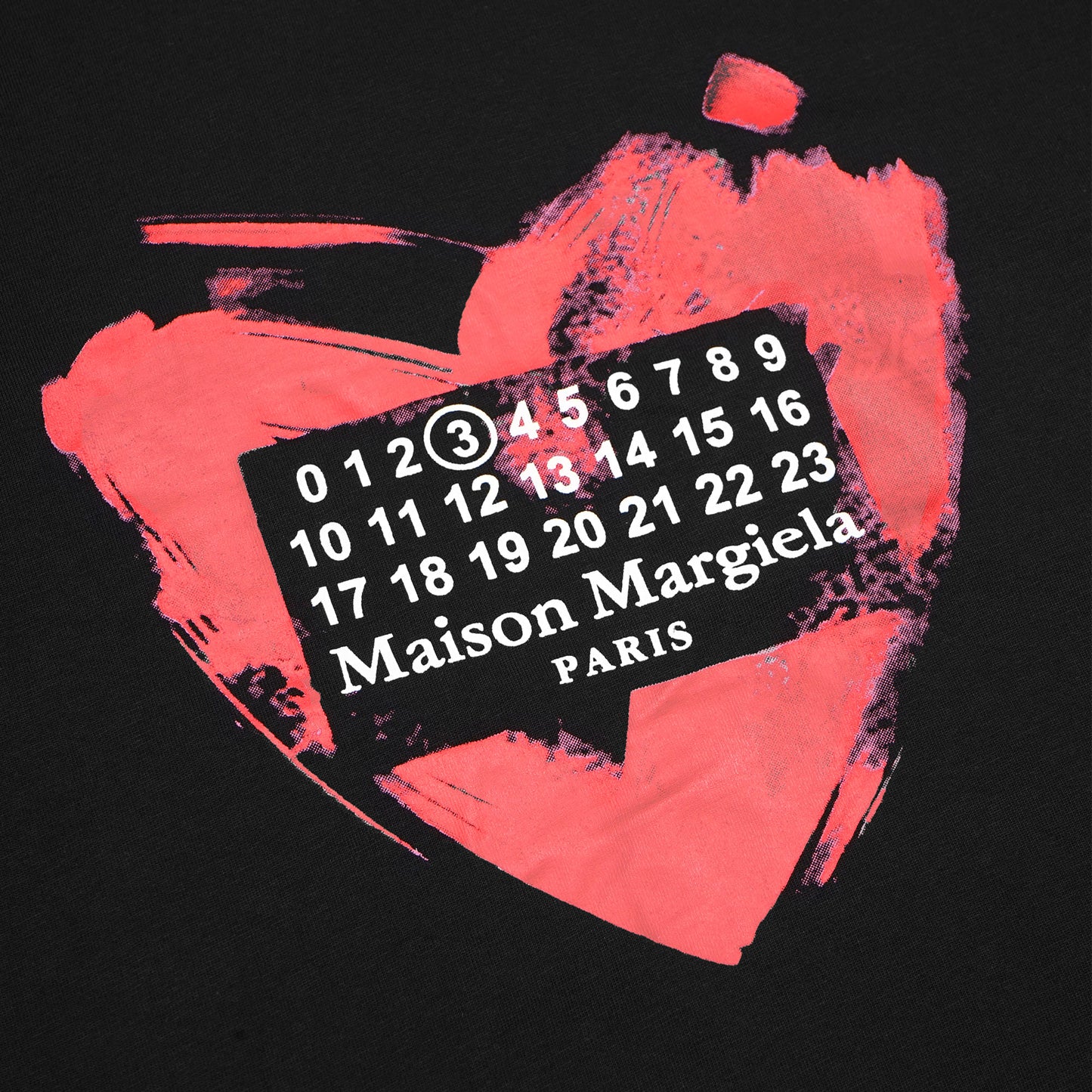 MM Printed Heart Numeric Graphic T-Shirt