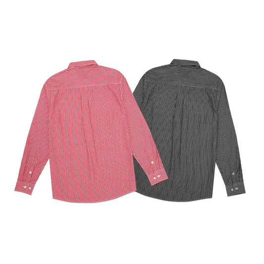 ANF Striped Poplin Long Sleeve Shirt