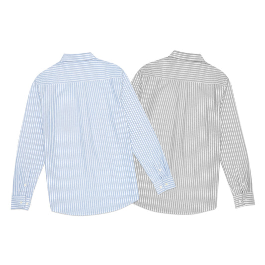 ANF Striped Oxford Long Sleeve Shirt
