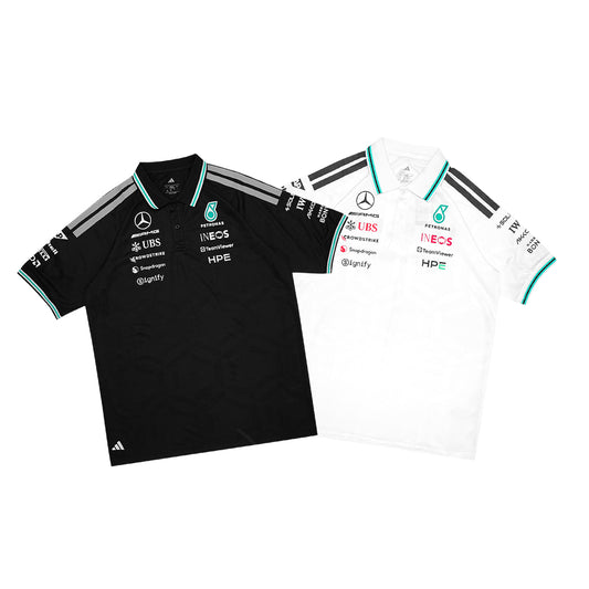 ADD X Mercedes AMG Petronas F1 Team Shoulder Stripes Polo Shirt