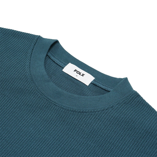 FOLX Waffle Pattern Long Sleeve T-Shirt