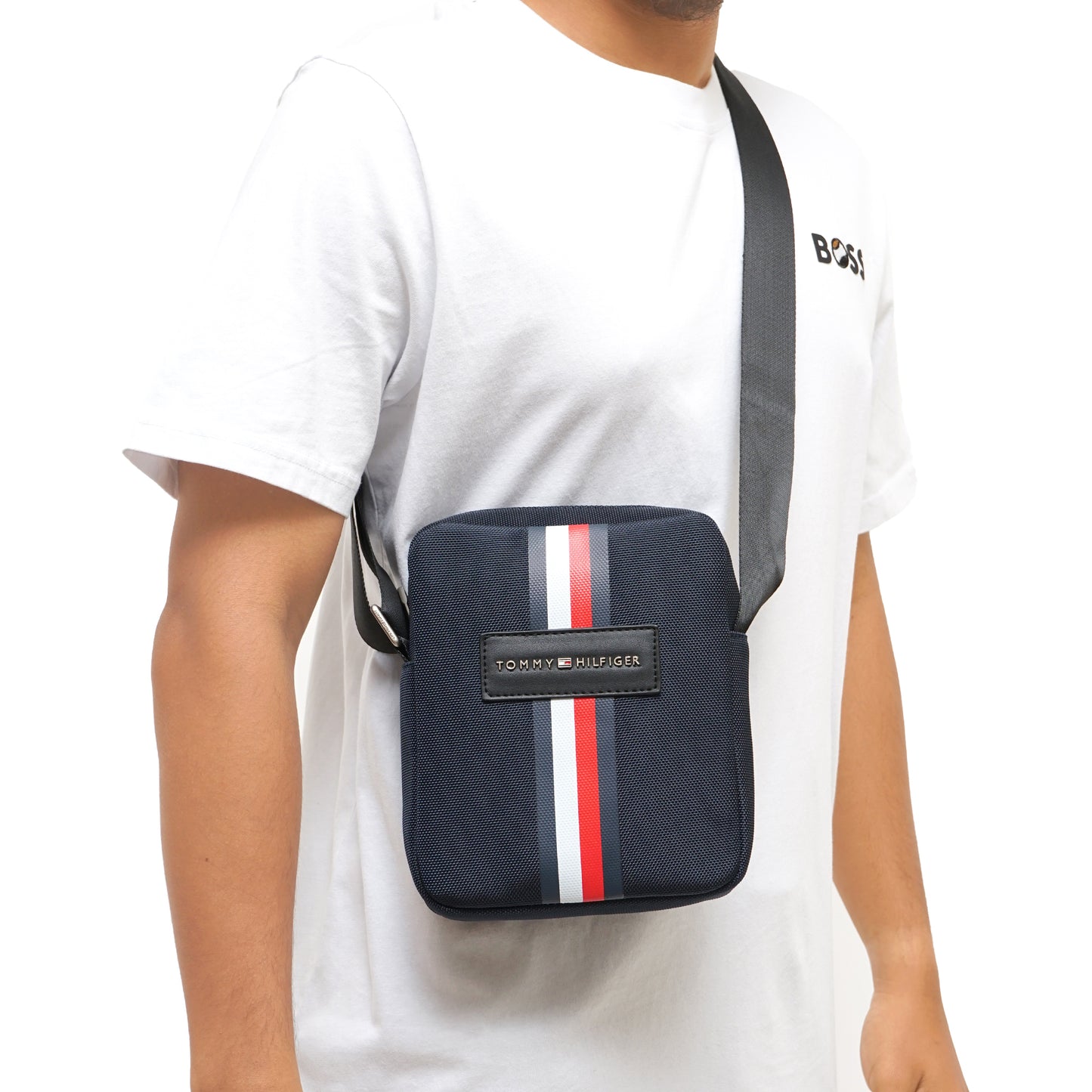 THFR Vertical Stripes Woven Reporter Bag