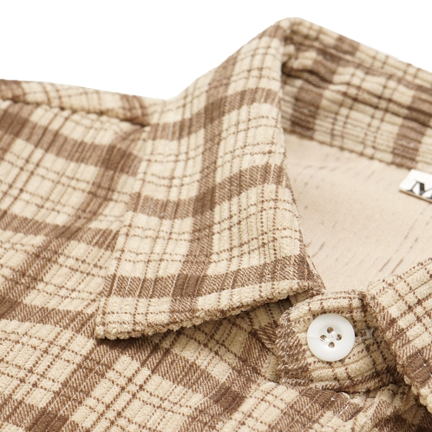 SHN Plaid Corduroy Long Sleeve Shirt