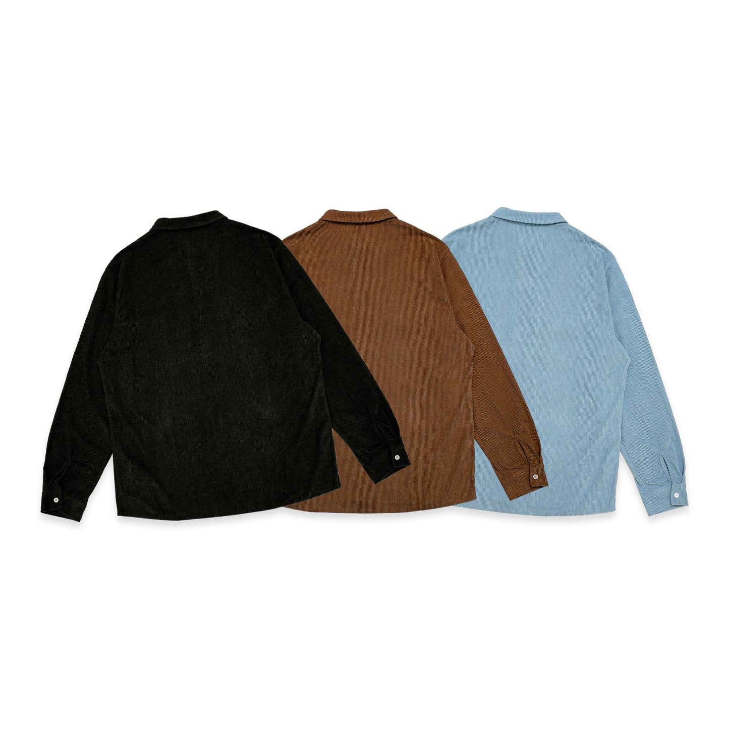 SHN Double Pockets Corduroy Long Sleeve Shirt