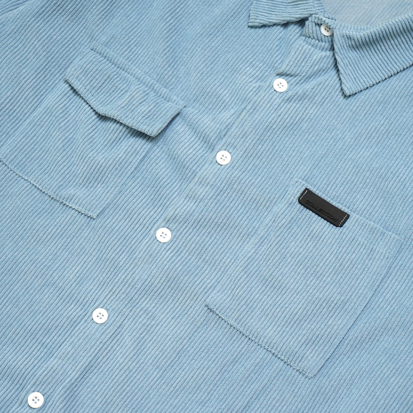 SHN Double Pockets Corduroy Long Sleeve Shirt