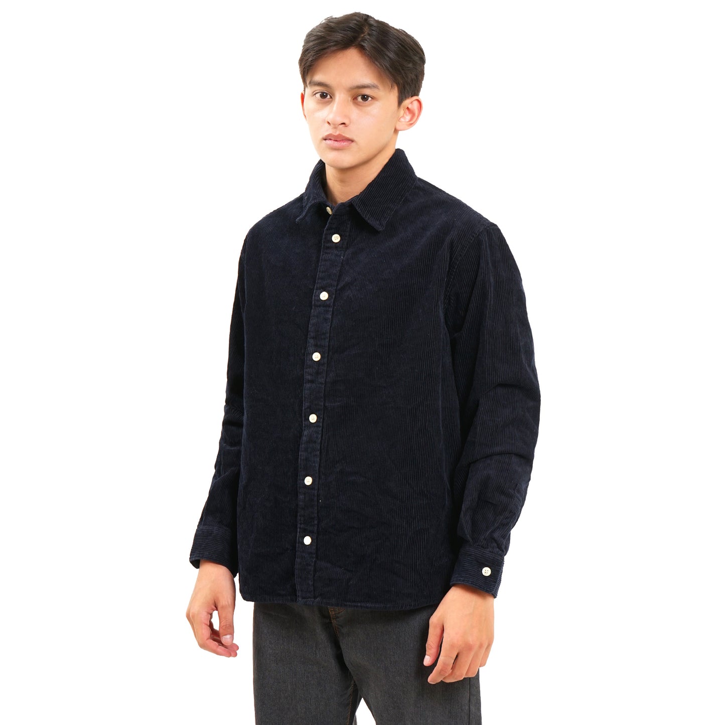H&M Regular Fit Corduroy Long Sleeve Shirt