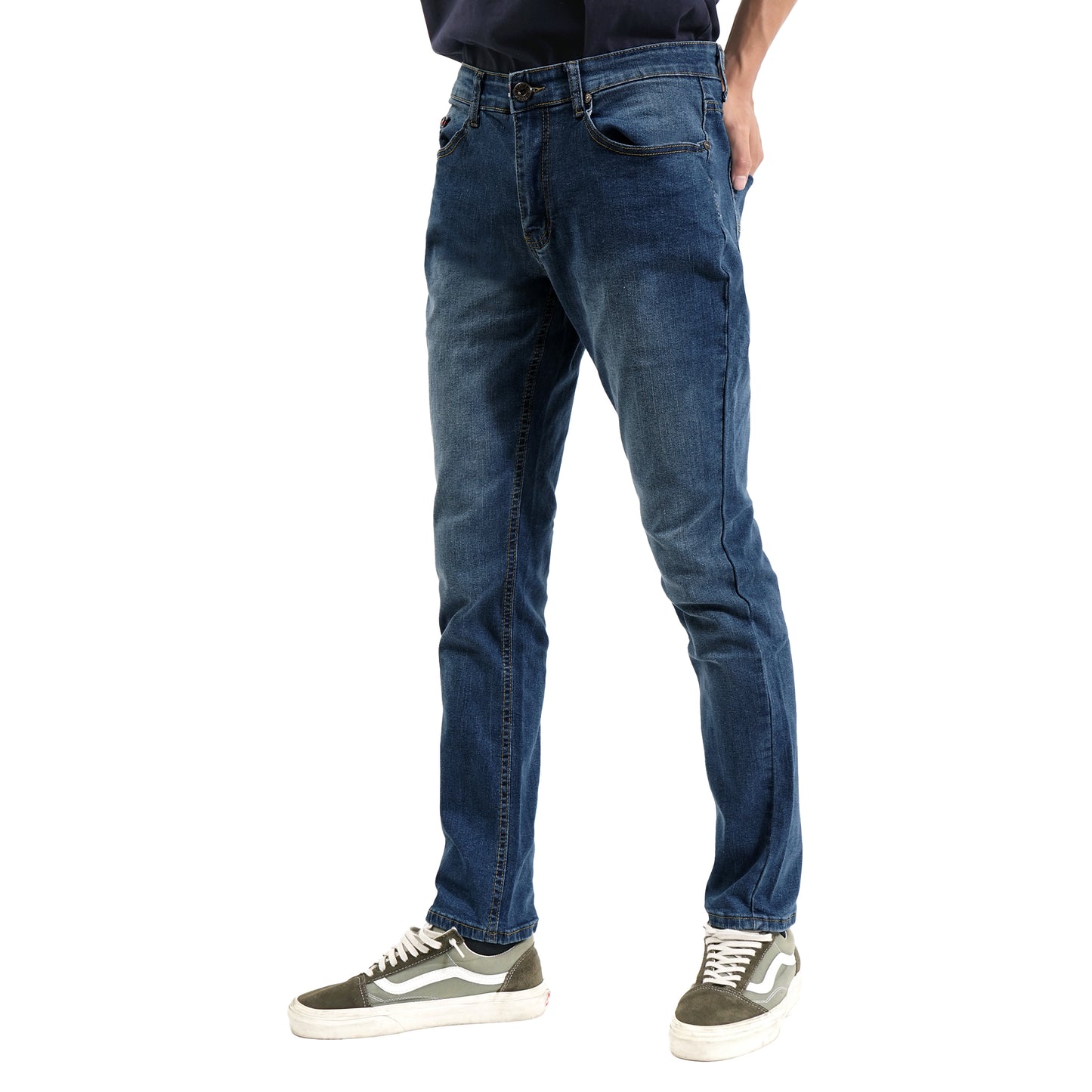 THFR Reebel Back Mid Logo Slim Fit Denim Jeans