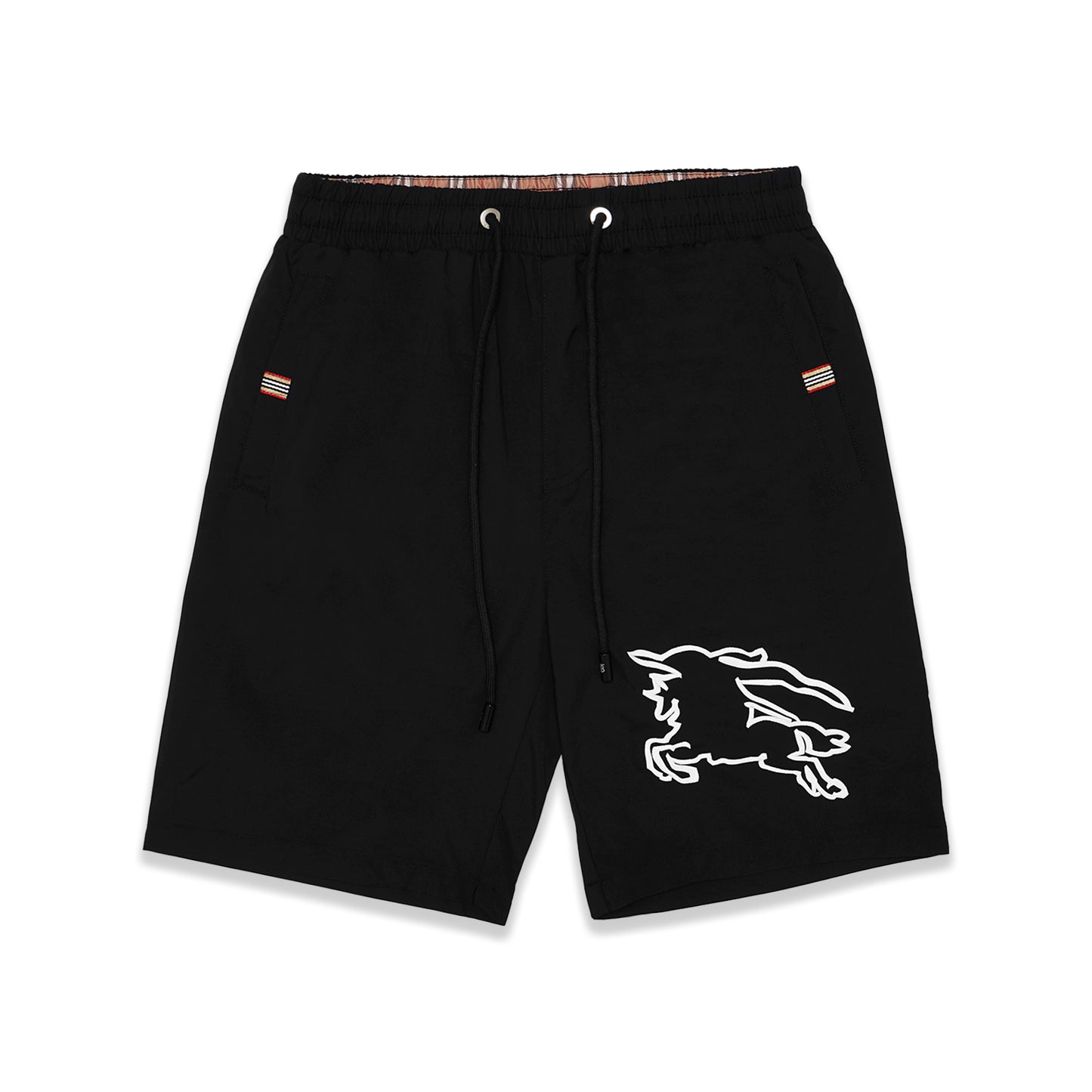 BRBRY Outline Equestrian Polyester Shorts