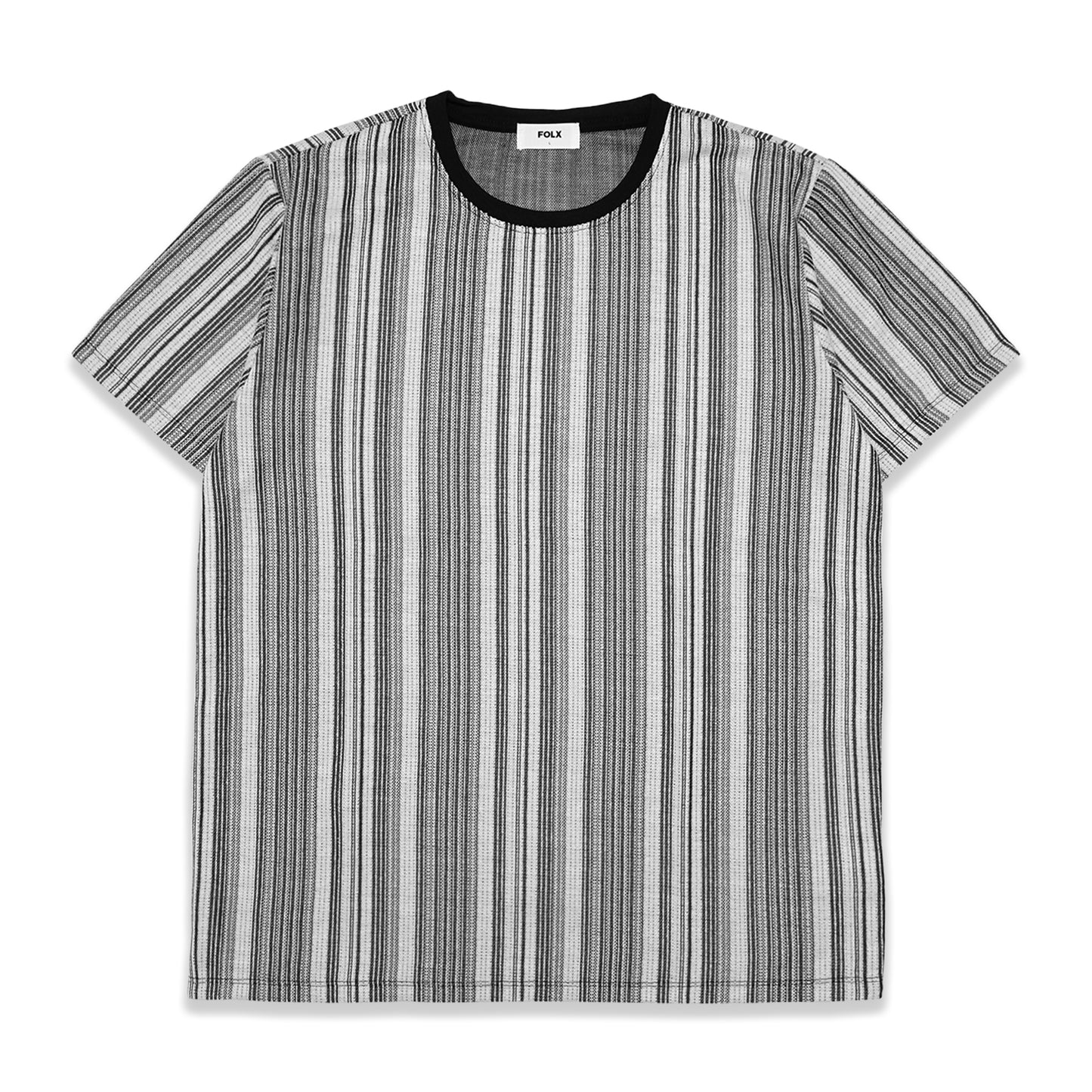 FOLX Vertical Stripes Knit T-Shirt