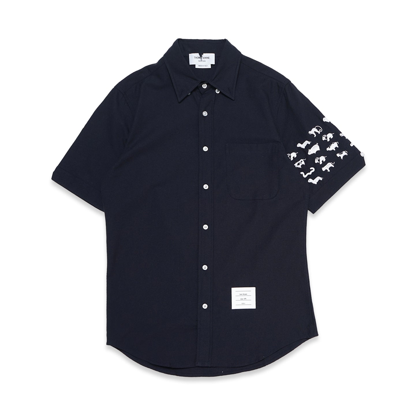 TBN Oxford Animal Icon Bar Short Sleeve Shirt