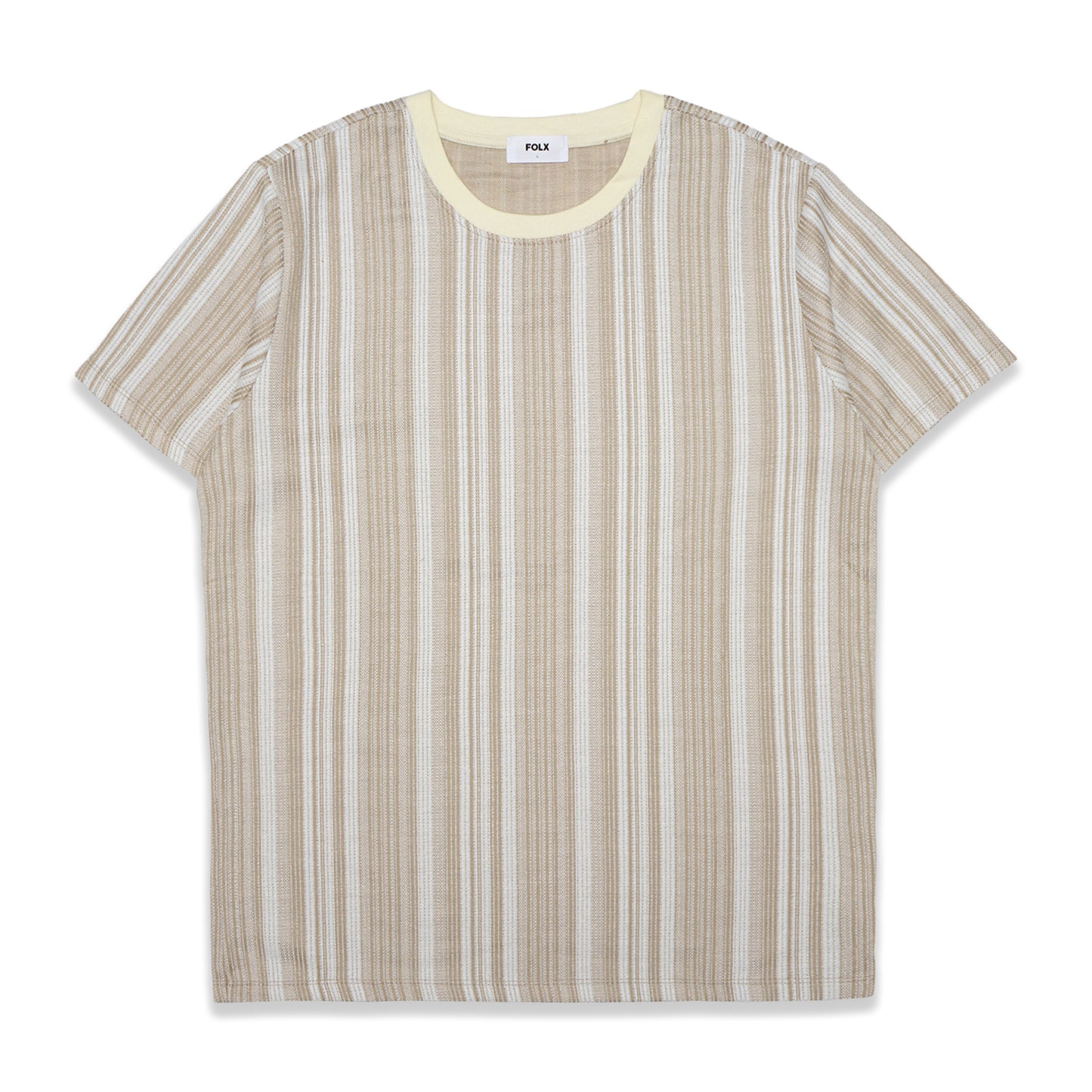 FOLX Vertical Stripes Knit T-Shirt