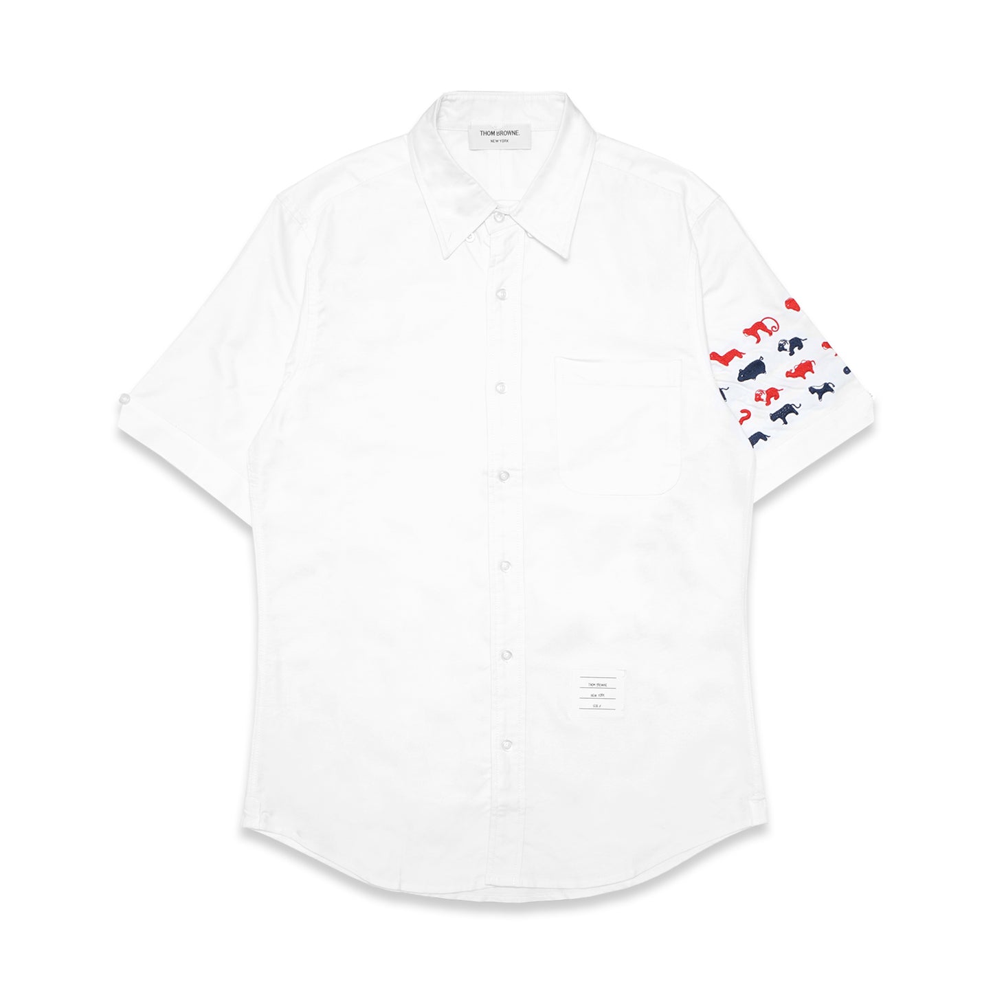 TBN Oxford Animal Icon Bar Short Sleeve Shirt