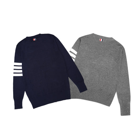 TBN Bar Stripes Knitted Crewneck Sweater