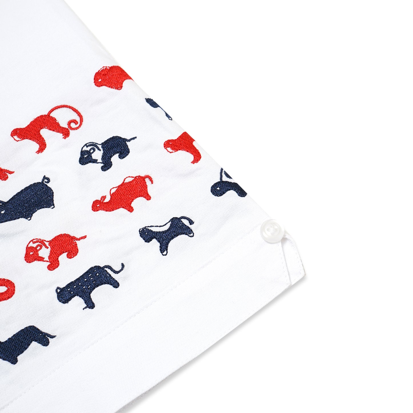 TBN Oxford Animal Icon Bar Short Sleeve Shirt