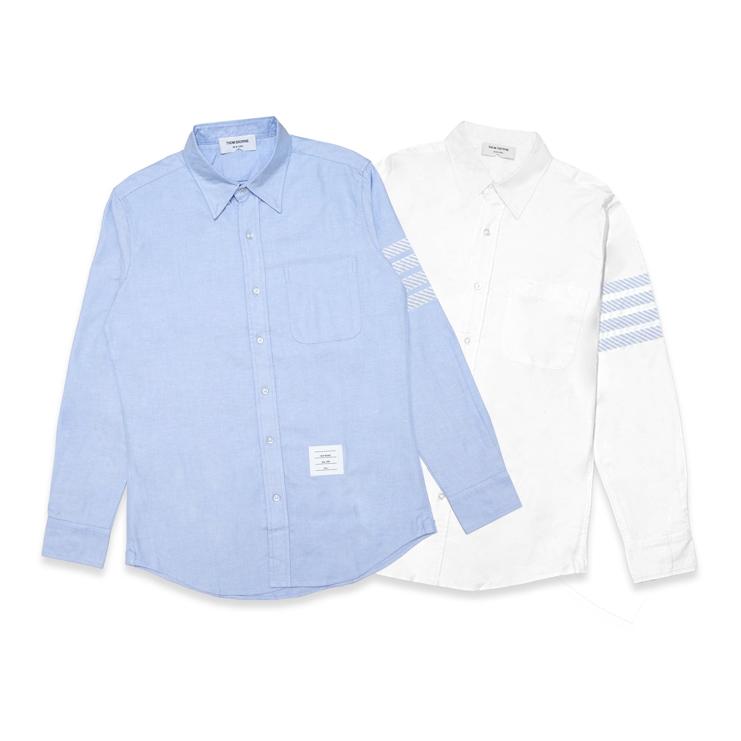 TBN Oxford White Blue Stripes Long Sleeve Shirt
