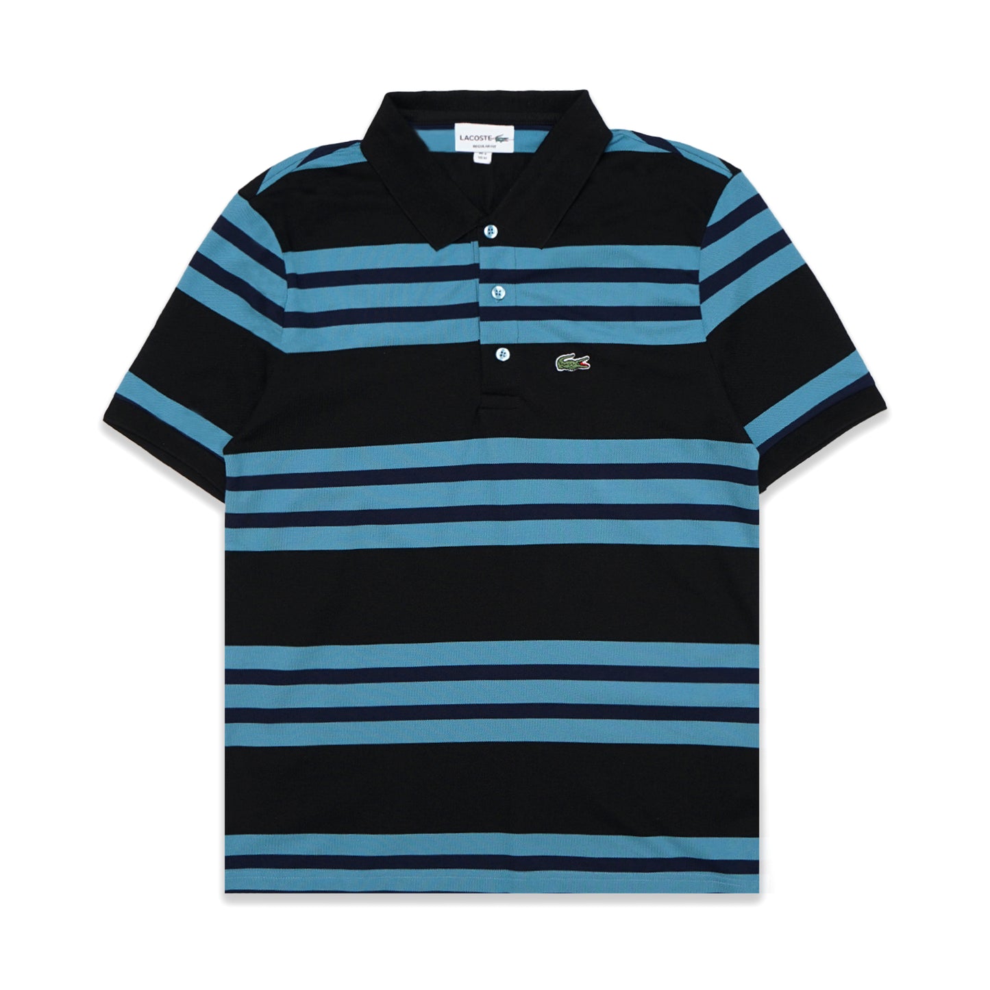 LCST Contrasting Color Stripes Pique Polo Shirt