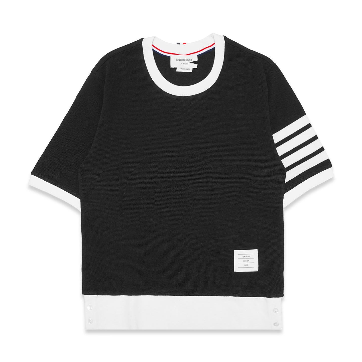 TBN Classic White Collar Pique T-Shirt