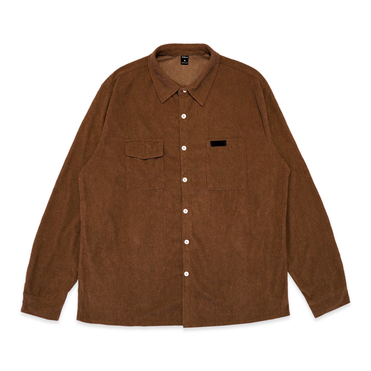 SHN Double Pockets Corduroy Long Sleeve Shirt
