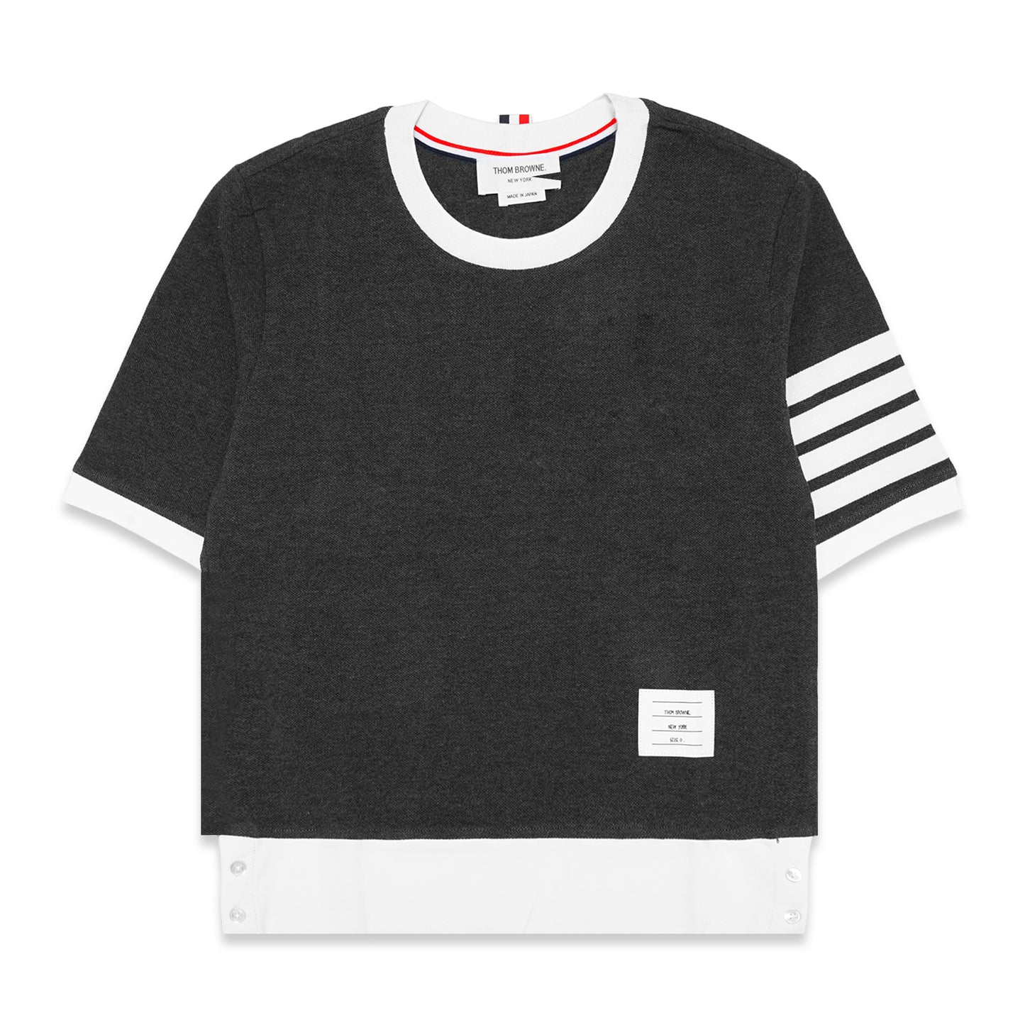 TBN Classic White Collar Pique T-Shirt