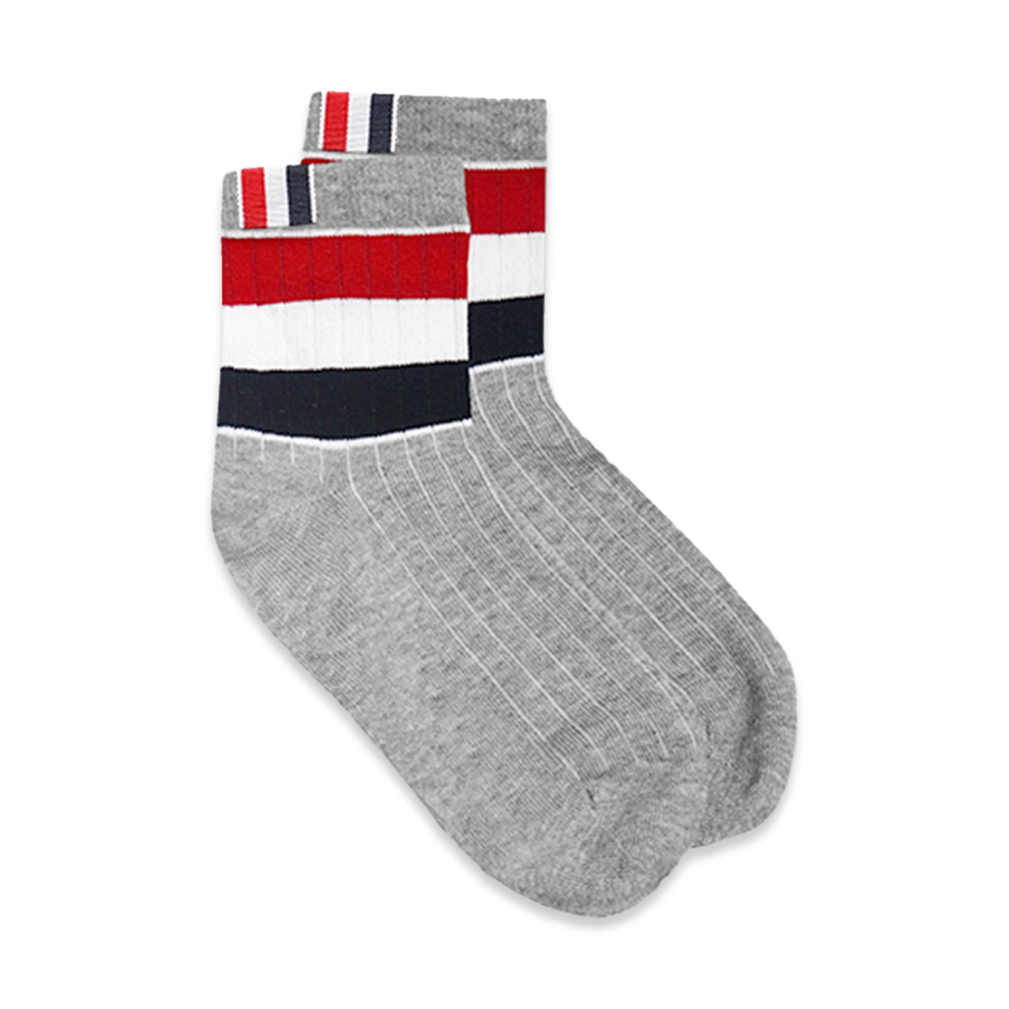 TBN Multicolor Wide Stripe Athletic Ankle Socks